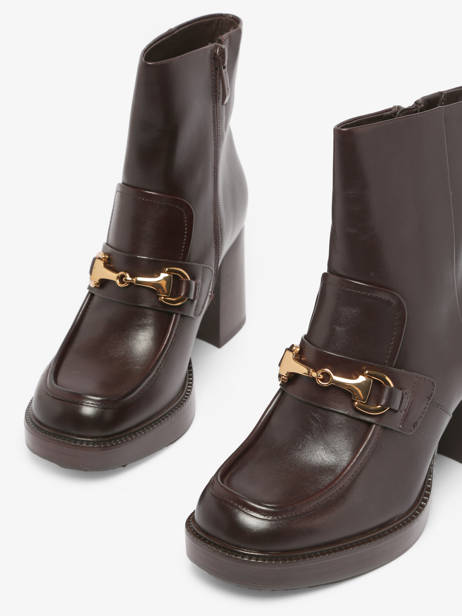 Bottines Ã  Talon En Cuir Tamaris Rouge women 41 vue secondaire 1
