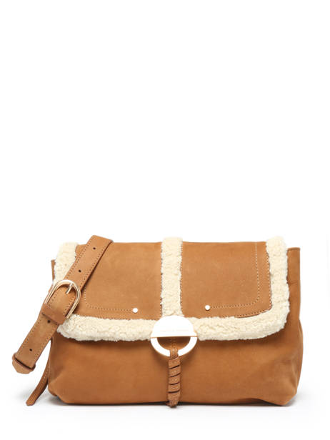 Sac BandouliÃ¨re Othilia Cuir Vanessa bruno Rose othilia 30V40813