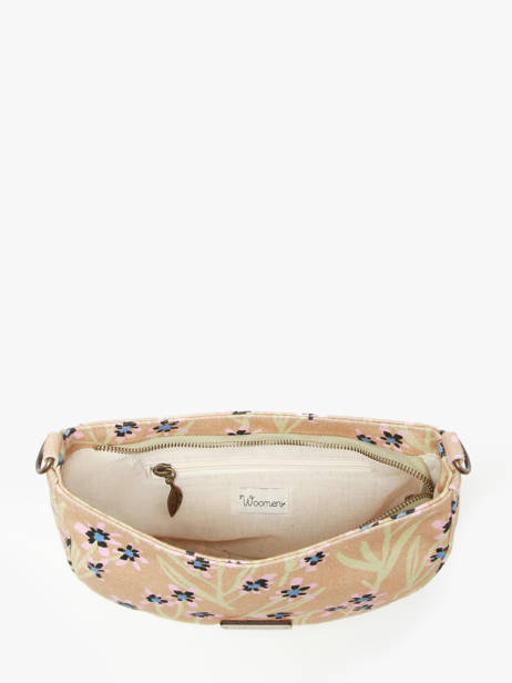 Sac BandouliÃ¨re Angelonia Coton Woomen Beige angelonia WANG01 vue secondaire 3