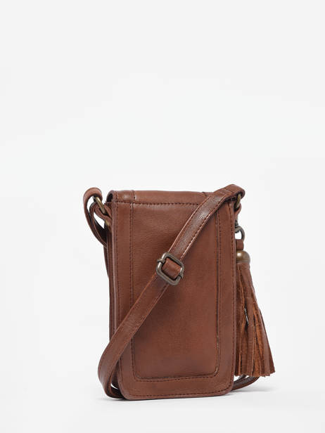Ã‰tui TÃ©lÃ©phone Cuir Basilic pepper Marron cow BCOW49 vue secondaire 4