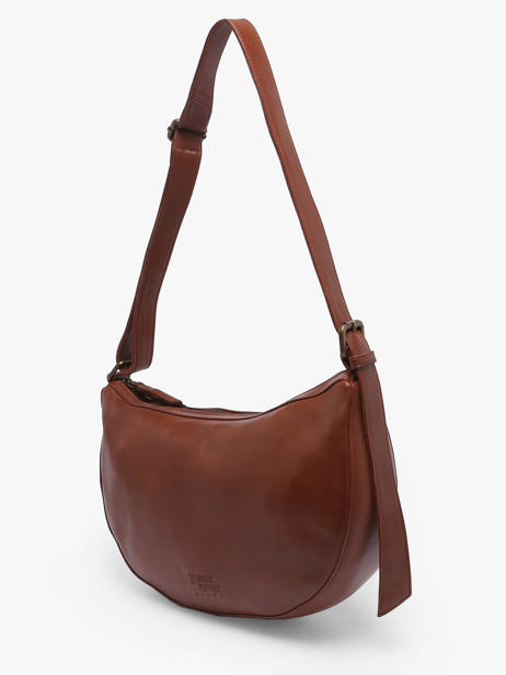 Sac Bandoulière Cow Cuir Basilic pepper Marron cow BCOW71 vue secondaire 2