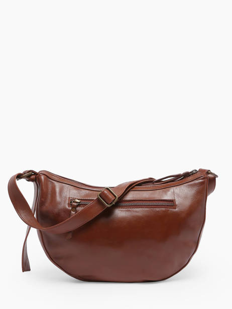Sac Bandoulière Cow Cuir Basilic pepper Marron cow BCOW71 vue secondaire 4