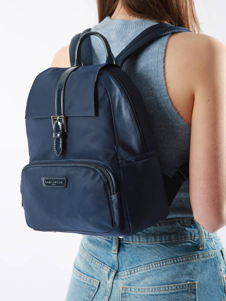 Sac Ã  Dos Lancaster Bleu basic vernis 514-86 vue secondaire 1