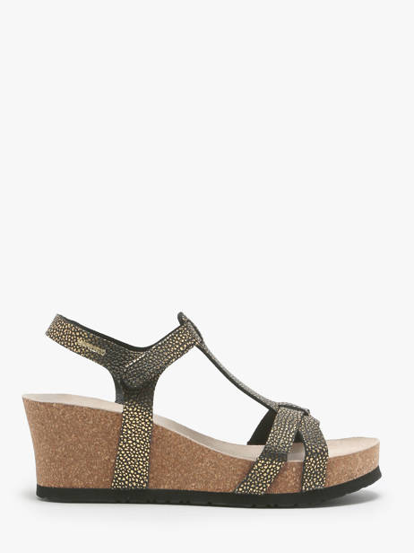 Sandales Talon CompensÃ© En Cuir Mephisto Or women P5141928