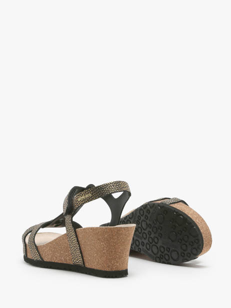 Sandales Talon CompensÃ© En Cuir Mephisto Or women P5141928 vue secondaire 4