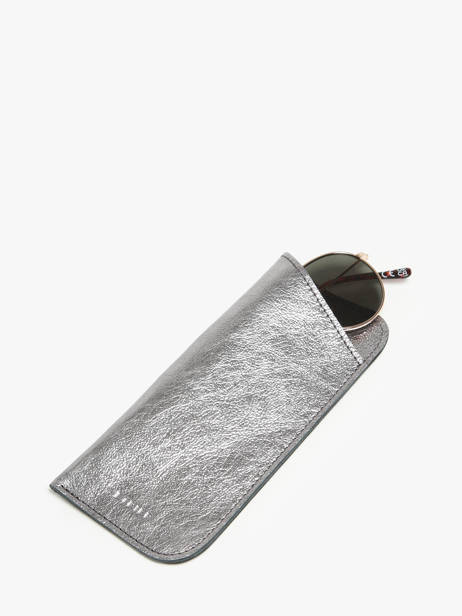 Ã‰tui Lunettes Etincelle IrisÃ©e Cuir Etrier Argent etincelle irisee EETI5001 vue secondaire 1