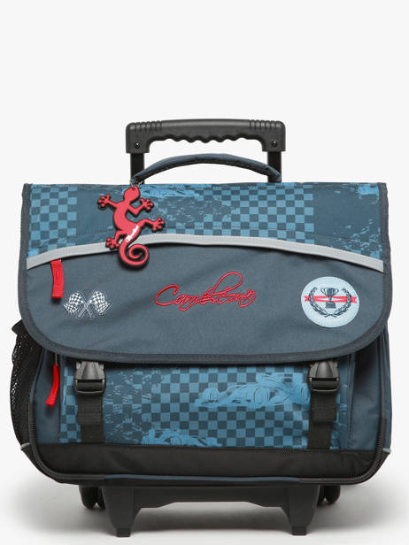 Cartable Ã  Roulettes Enfant 3 Compartiments Cameleon Bleu actual CR41