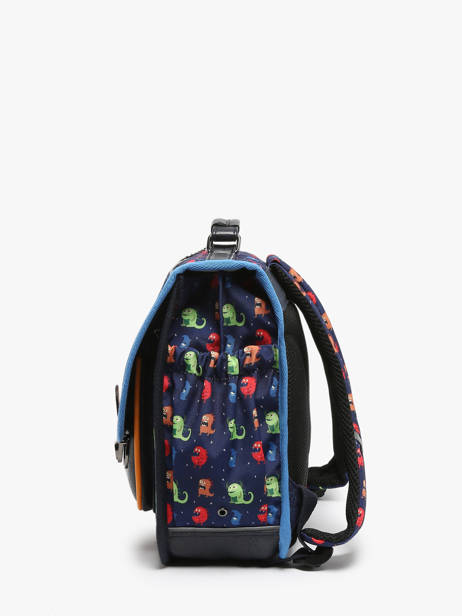 Cartable Enfant 2 Compartiments Cameleon Multicolore retro CA35 vue secondaire 2