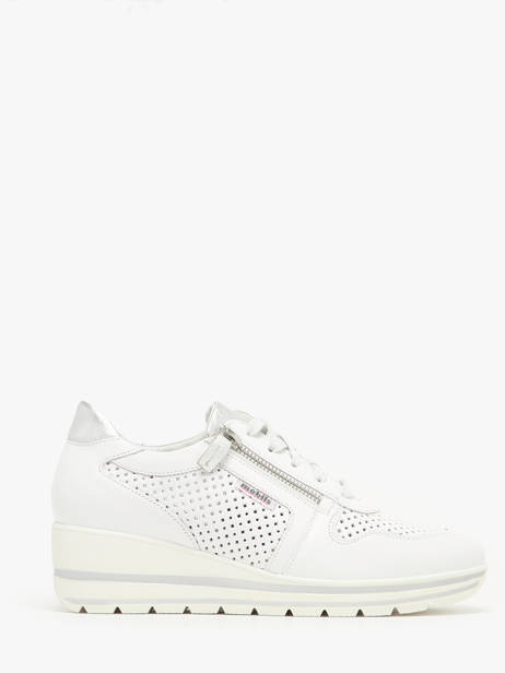 Sneakers Talon CompensÃ© En Cuir Mephisto Blanc women P5144311