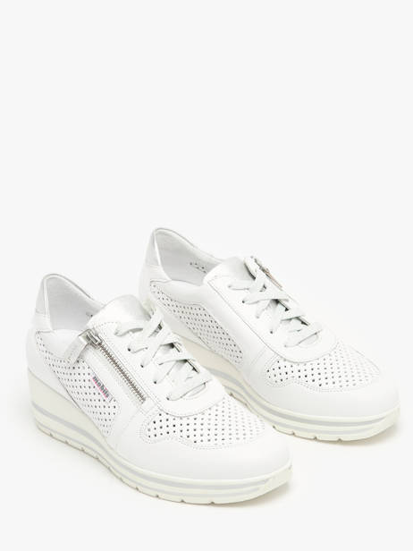 Sneakers Talon CompensÃ© En Cuir Mephisto Blanc women P5144311 vue secondaire 1