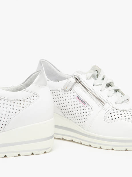 Sneakers Talon CompensÃ© En Cuir Mephisto Blanc women P5144311 vue secondaire 2
