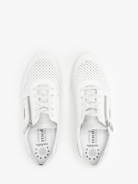 Sneakers Talon CompensÃ© En Cuir Mephisto Blanc women P5144311 vue secondaire 3