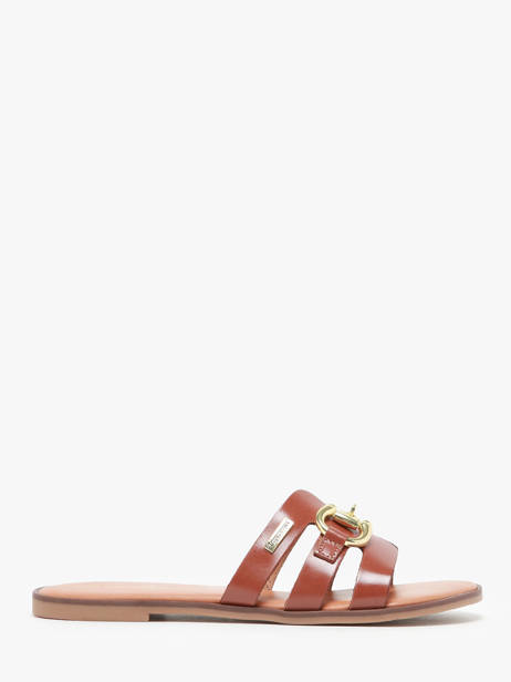 Slippers Hamia In Leather Les tropeziennes Brown women HAMIA