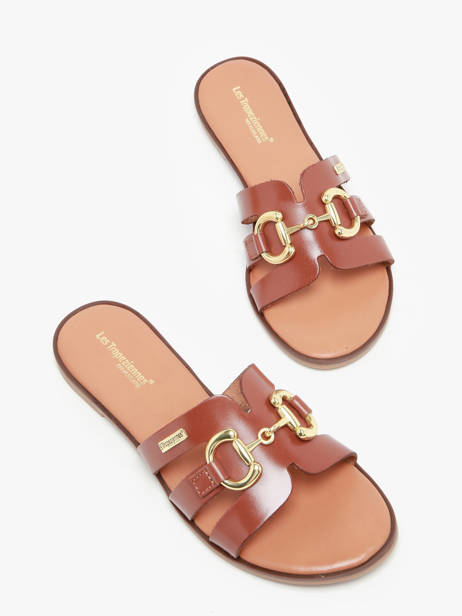 Slippers Hamia In Leather Les tropeziennes Brown women HAMIA other view 1