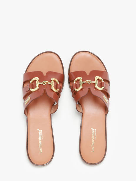 Slippers Hamia In Leather Les tropeziennes Brown women HAMIA other view 4