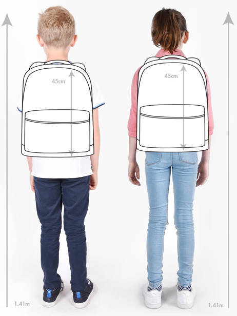 Sac Ã  Dos 2 Compartiments Miniprix Rose backpack 6235 vue secondaire 1