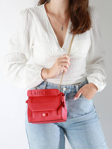 Sac Ã  Main S Ninon Cuir Lancel Rouge ninon A09221 vue secondaire 1