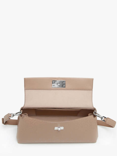 Sac PortÃ© Ã©paule Ck Push Polyester RecyclÃ© Calvin klein jeans Marron ck push K612143 vue secondaire 3
