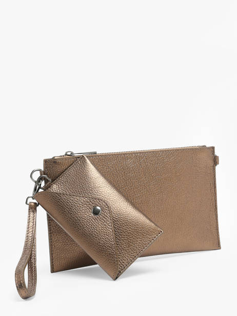 Sac BandouliÃ¨re Caviar Cuir Milano Marron caviar CA240611 vue secondaire 2