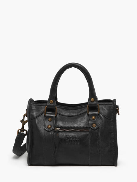 Sac BandouliÃ¨re Cow Cuir Basilic pepper Noir cow BCOW72