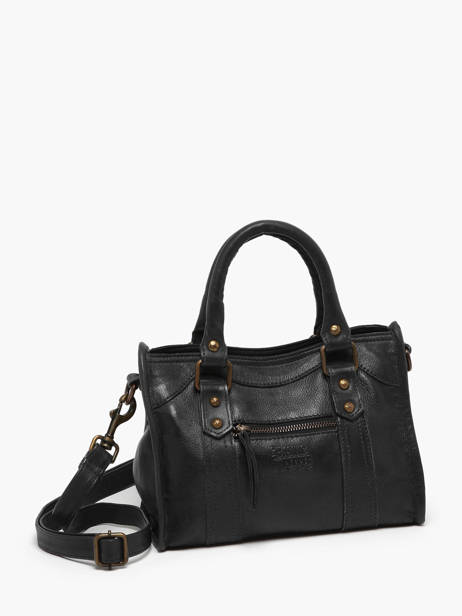 Sac BandouliÃ¨re Cow Cuir Basilic pepper Noir cow BCOW72 vue secondaire 2