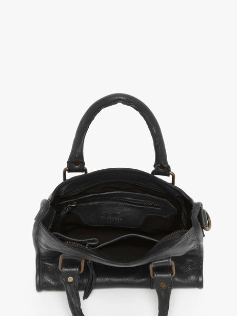 Sac BandouliÃ¨re Cow Cuir Basilic pepper Noir cow BCOW72 vue secondaire 3
