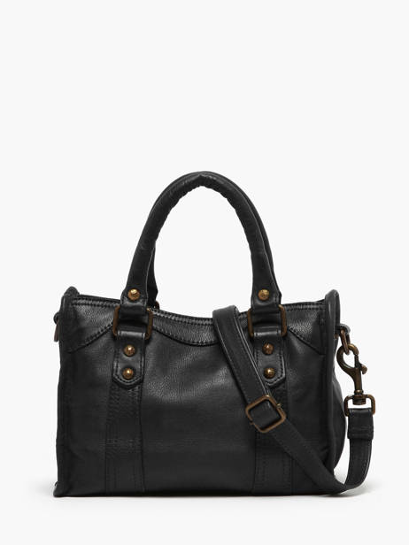 Sac BandouliÃ¨re Cow Cuir Basilic pepper Noir cow BCOW72 vue secondaire 4