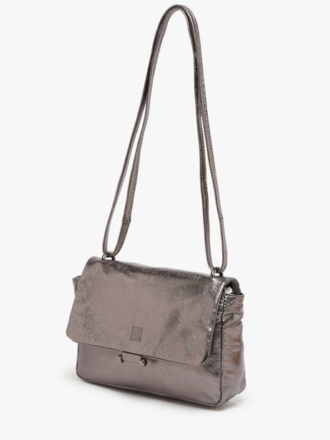 Sac BandouliÃ¨re Leather Cuir Biba Argent leather ELI1L vue secondaire 2