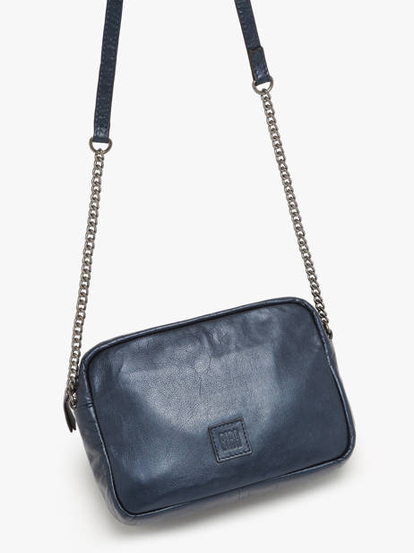 Sac BandouliÃ¨re Heritage Cuir Biba Bleu heritage TAC2L vue secondaire 2