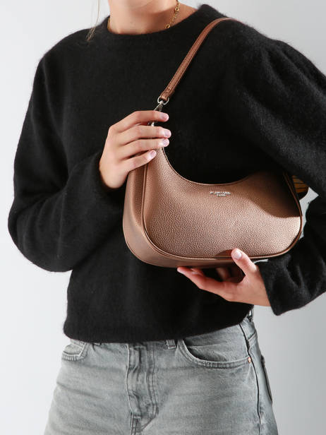 Sac PortÃ© Ã©paule Grained Miniprix Marron grained F6994 vue secondaire 1