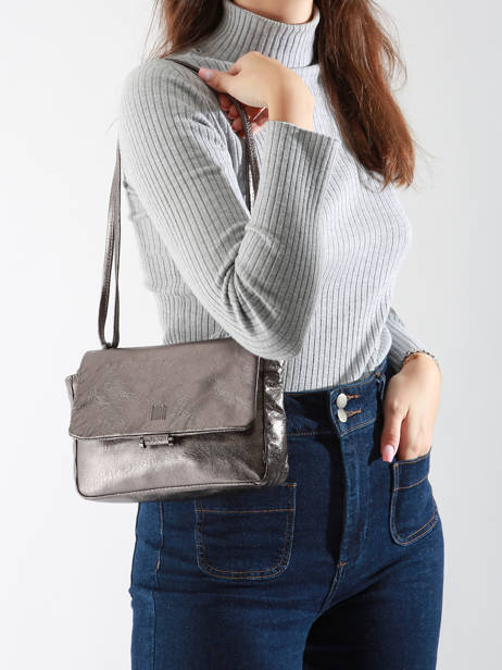 Sac BandouliÃ¨re Leather Cuir Biba Argent leather ELI1L vue secondaire 1