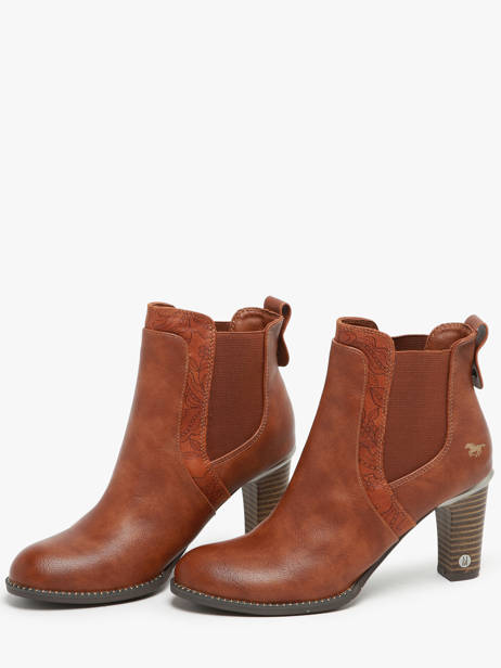 Bottines Ã  Talon Mustang Marron women 1470503 vue secondaire 2