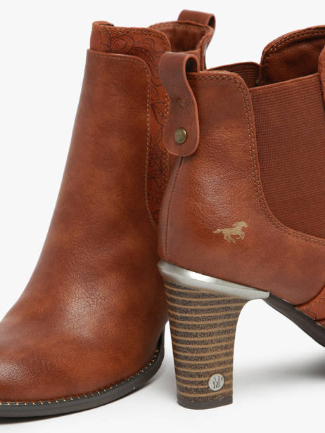 Bottines Ã  Talon Mustang Marron women 1470503 vue secondaire 3