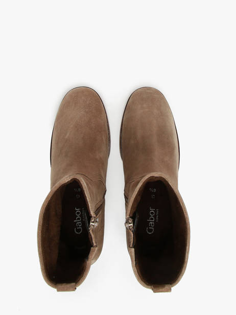Bottines Ã  Talon En Cuir Gabor Marron women 34 vue secondaire 4