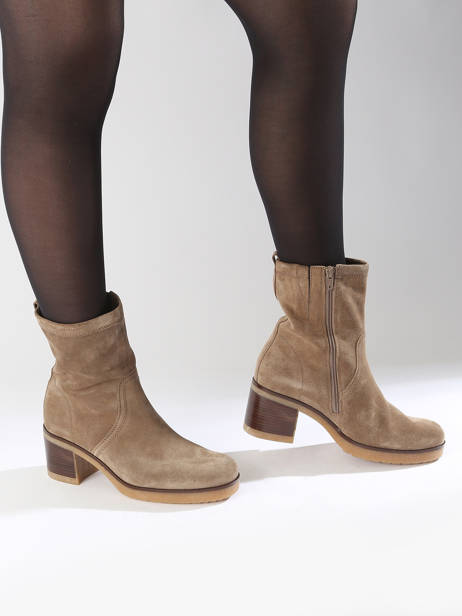 Bottines Ã  Talon En Cuir Gabor Marron women 34 vue secondaire 1