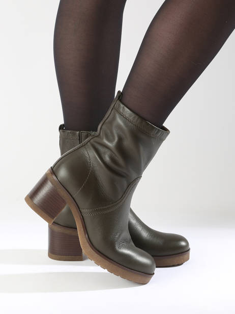 Bottines Ã  Talon En Cuir Gabor Vert women 53 vue secondaire 1