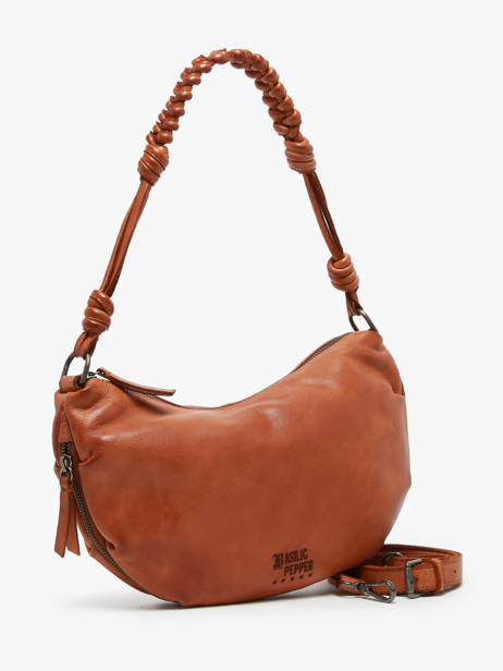 Sac BandouliÃ¨re Tokyo Cuir Basilic pepper Marron tokyo BTOK02 vue secondaire 2