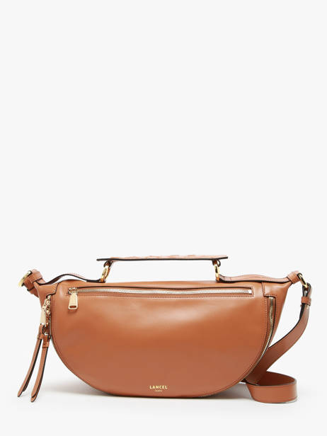 Sac BandouliÃ¨re M Origami Cuir Lancel Marron origami A12528