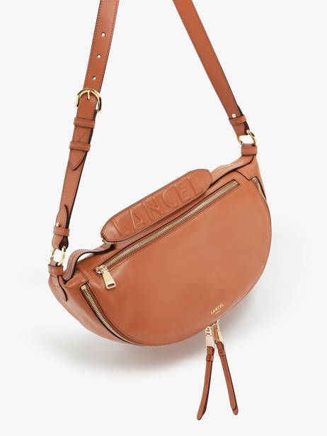 Sac BandouliÃ¨re M Origami Cuir Lancel Marron origami A12528 vue secondaire 1