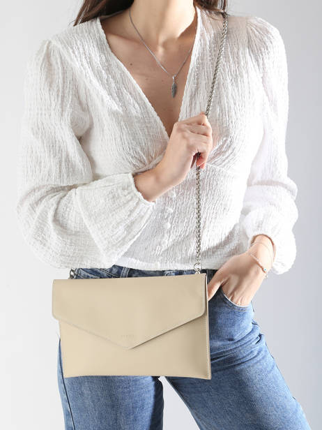 Pochette De SoirÃ©e L Paddock Cuir Etrier Beige paddock EPAD075L vue secondaire 1