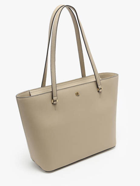 Sac PortÃ© Ã©paule Medium Karly Cuir Lauren ralph lauren Beige karly 31924351 vue secondaire 2