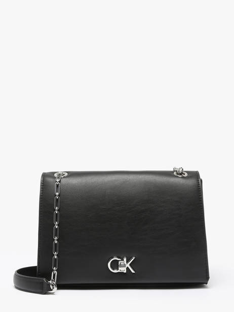 Sac BandouliÃ¨re Ck Chain Polyester RecyclÃ© Calvin klein jeans Noir ck chain K612810