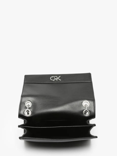 Sac BandouliÃ¨re Ck Chain Polyester RecyclÃ© Calvin klein jeans Noir ck chain K612810 vue secondaire 3