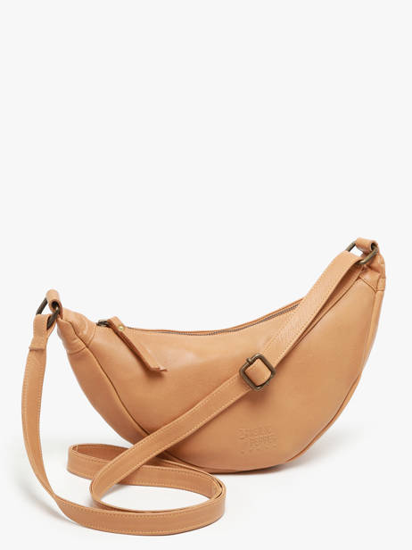 Sac BandouliÃ¨re Cow Cuir Basilic pepper Marron cow BCOW73 vue secondaire 2