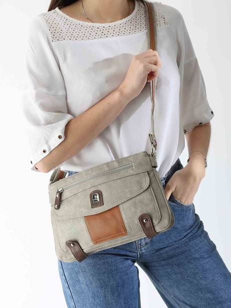 Sac BandouliÃ¨re Basic Miniprix Gris basic DD874 vue secondaire 1