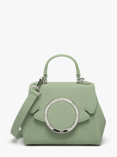 Sac PortÃ© Main Yumi Cuir Nathan baume Vert ginkgo 4