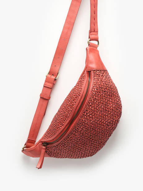Sac Banane Biba Rouge leather BRI5L vue secondaire 2