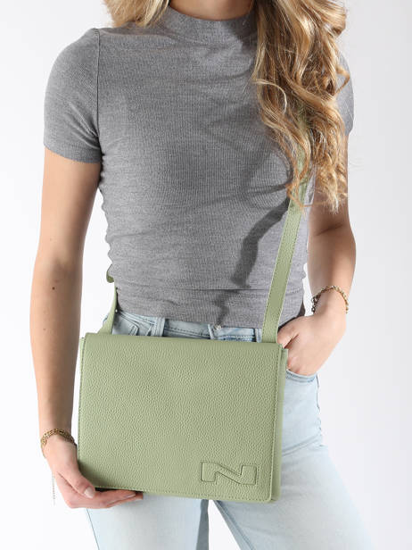Leather Brugge Crossbody Bag Nathan baume Green n city 2 other view 1