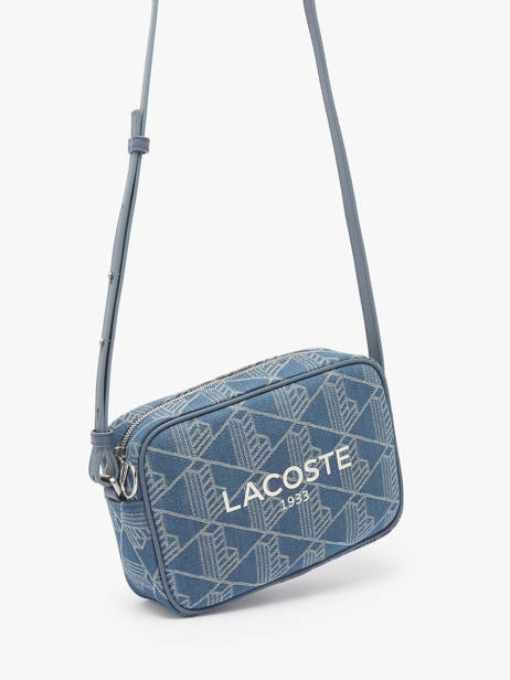 Sac BandouliÃ¨re Heritage Jacquard Coton Lacoste Bleu heritage jacquard NF5007HK vue secondaire 2