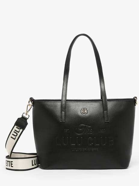 Sac Porté épaule Logo Lulu castagnette Noir logo YZEURE